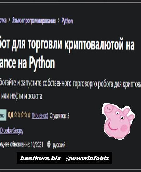 Робот для торговли криптовалютой на Binance на Python 2021 Udemy - Drozdov Sergey
