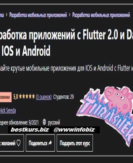 Разработка приложений с Flutter 2.0 и Dart для IOS и Android 2021 - Nick Sereda. Udemy