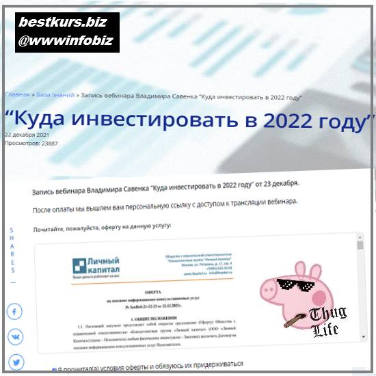 Куда инвестировать в 2022 - Владимир Савенок