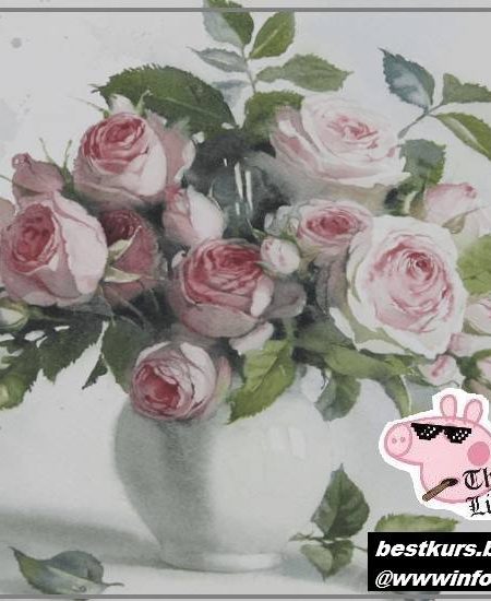 Рисуем букет чайных роз акварелью 2022 lectoroom - Елена Базанова