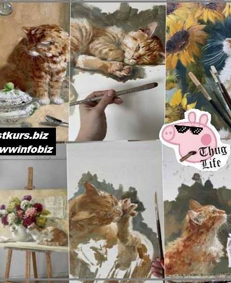 Живопись рыжого кота маслом 2022 lectoroom - Мария Павлова