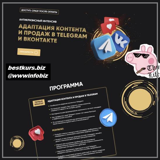 Адаптация контента и продаж в Telegram и ВКонтакте 2022 - Татьяна Миронова