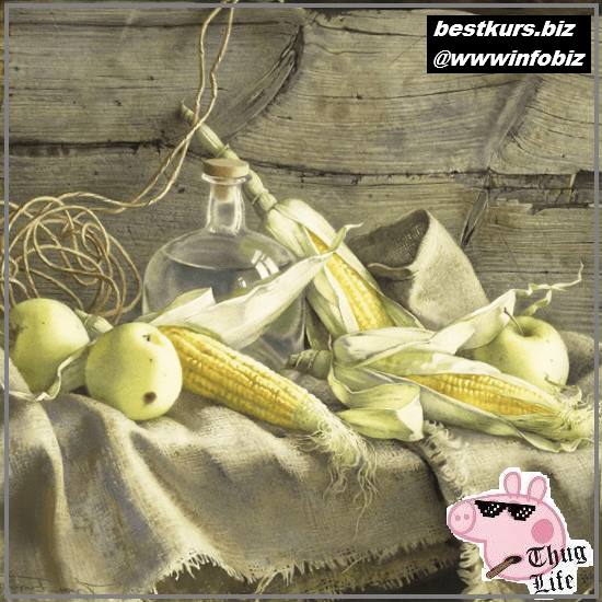 Этюд с кукурузой акварелью - 2022 lectoroom - Елена Базанова