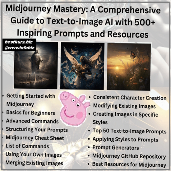 Midjourney Mastery: полное руководство по преобразованию текста в изображение c 500 подсказками и ресурсами + ChatGPT Mastery c 10 000 подсказок - 2023