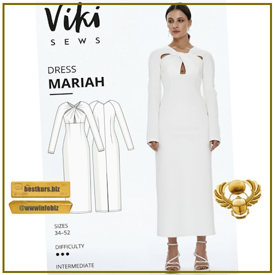 Exclusive Mariah dress sewing pattern. Размеры 34-52, рост 162-168 - Виктория Ракуса (2023) Шитье - Vikisews