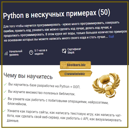Python в нескучных примерах - Alex Erofeev (2023) Stepik
