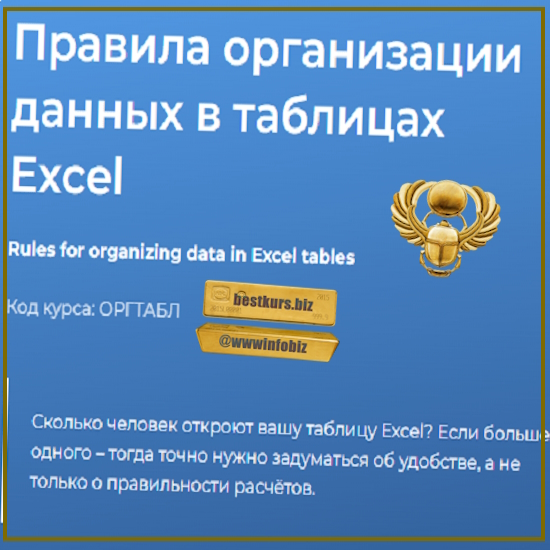 Правила организации данных в таблицах Excel - Светлана Казакова (2023) Специалист