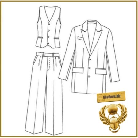 Женский брючный костюм-тройка - Лейсан Тухбатуллина (2025) Italiana School