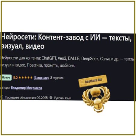 Нейросети: контент‑завод с ИИ - тексты, визуал, видео - Владимир Микрюков (2025) Udemy