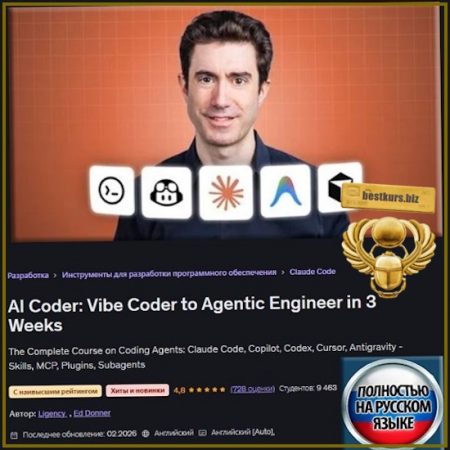 ИИ-программист: от Vibe-кодера до инженера по ИИ-агентам за 3 недели - Эд Доннер (2026) Udemy