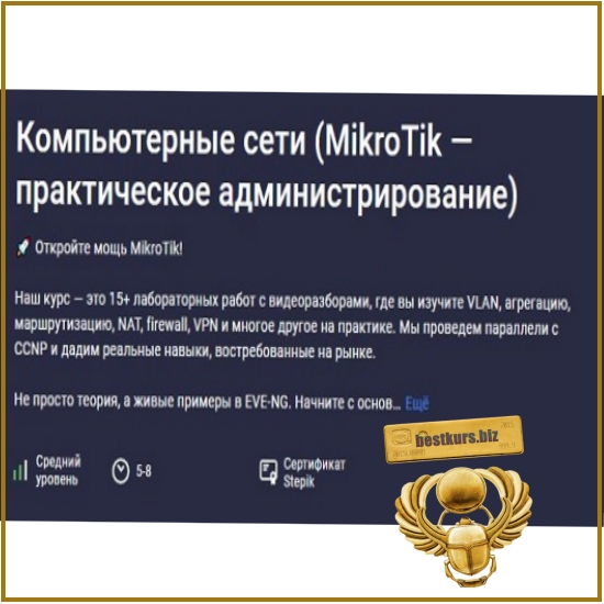 Компьютерные сети (MikroTik — практическое администрирование) - Сети для всех (2026) Stepik Компьютерные сети (MikroTik — практическое администрирование) - Сети для всех (2026) Stepik