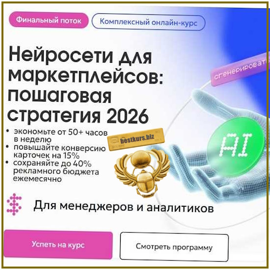 Нейросети для маркетплейсов: пошаговая стратегия 2026 - Алексей Морозов, Анна Бициохо, Мариам Макарян. mpstats Нейросети для маркетплейсов: пошаговая стратегия 2026 - Алексей Морозов, Анна Бициохо, Мариам Макарян. mpstats