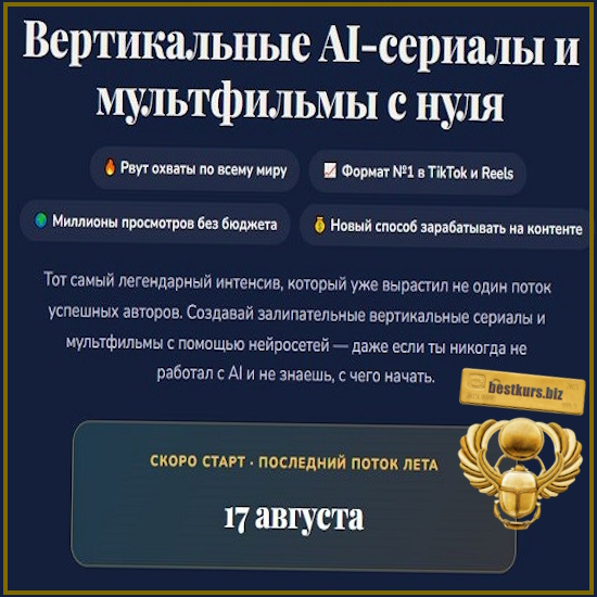 Вертикальные AI-сериалы и мультфильмы с нуля - Анна Пронченко, Марина Соль (2026) Вертикальные AI-сериалы и мультфильмы с нуля - Анна Пронченко, Марина Соль (2026)